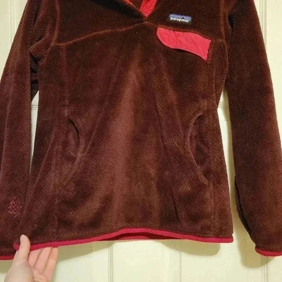 Patagonia Re-Tool Snap T Pullover Fleece Jacket Ruby Goji Purple Pink Women's - Picture 6 of 6